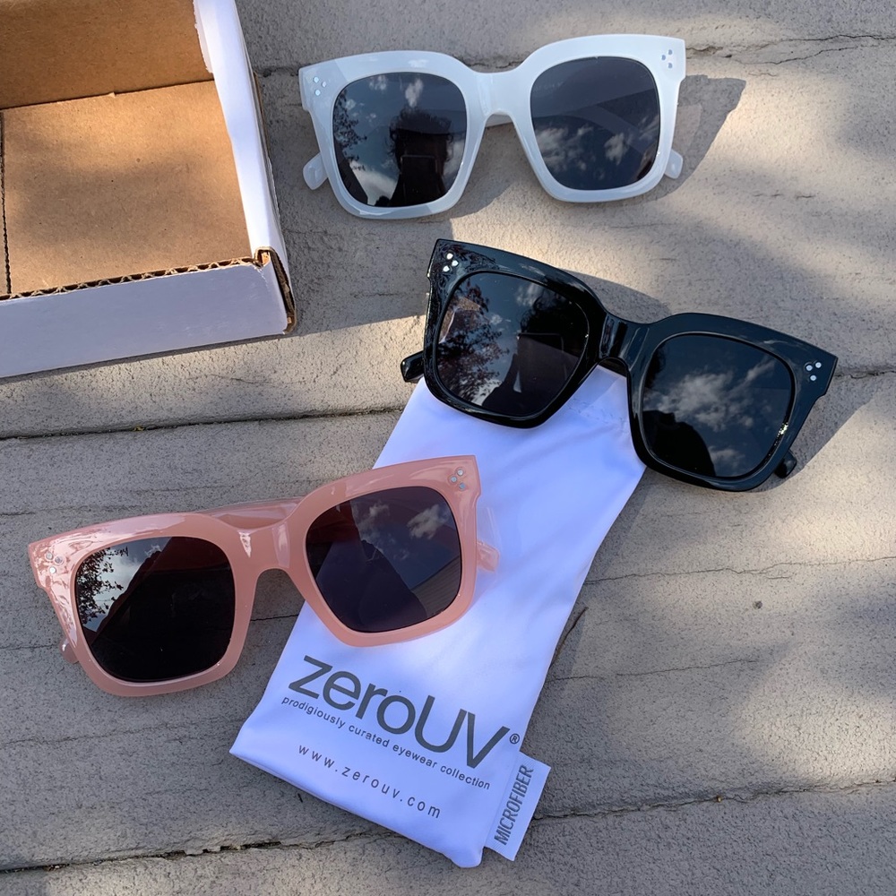 New ZeroUV trendy plastic sunglasses (3 colors)